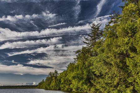 Sunset over Lake Superior, Town of Bethel in Sullivan County, New York.