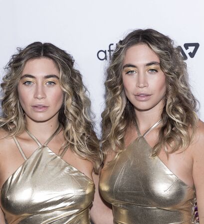 New York, NY, USA - September 5, 2019: KAllie Kaplan and Lexi Kaplan of The Kaplan Twins attend The Daily Front Row 7th Fashion Media Awards at The Rainbow Room at Rockefeller Centerのeditorial素材