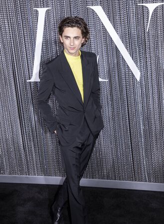 New York, NY, USA - October 2, 2019: TimothÃ©e Chalamet attends the New York premiere of "The King" at SVA Theater, Manhattanのeditorial素材
