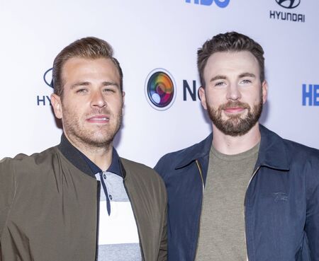 New York, NY, USA - October 23, 2019: Scott Evans  and Chris Evans attend the opening night screening of "Sell By" during NewFest Film Festival at SVA Theater, Manhattanのeditorial素材