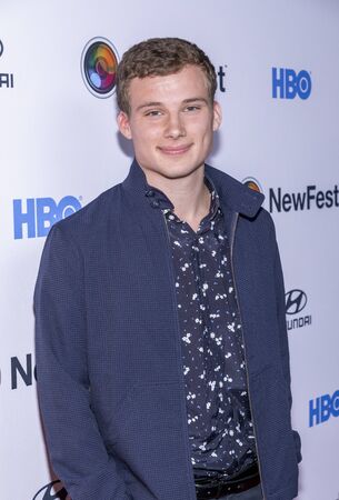 New York, NY, USA - October 23, 2019: Christopher Gray attends the opening night screening of "Sell By" during NewFest Film Festival at SVA Theater, Manhattanのeditorial素材
