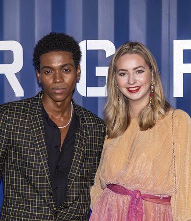 New York, NY, USA - December 10, 2019: Chuk Morka with guest attend Netflix's "6 Underground" New York Premiere at The Shed, Manhattanのeditorial素材