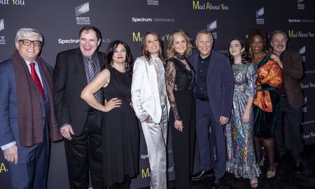 New York, NY, USA - December 16, 2019: Cast attends the "Mad About You" red carpet event at The Rainbow Room, Rockefeller center, Manhattanのeditorial素材