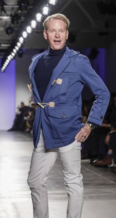 New York, NY, USA - February 5, 2020: Carson Kressley walks Blue Jacket runway in support of mens health and prostate cancer awareness at Pier 59 Studios , Manhattanのeditorial素材