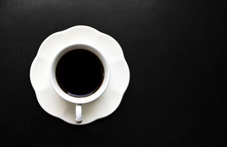 Aroma of hot coffee ready to drink on the desk.