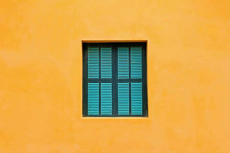 Windows, doors, walls yellow の写真素材