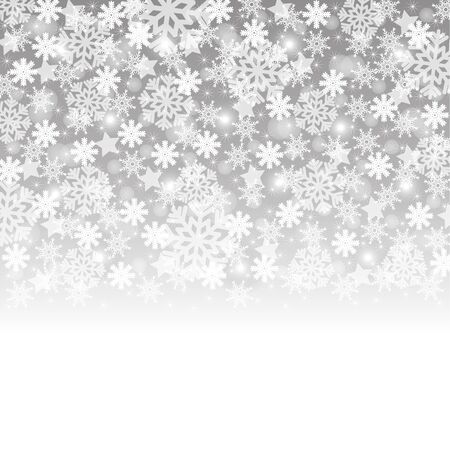 Elegant Christmas background with snowflakes and place for text のイラスト素材