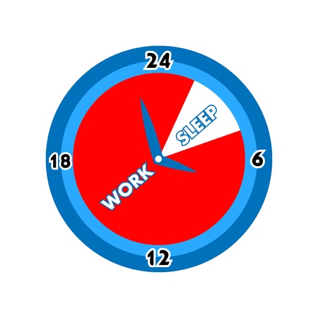 Watches on Rush love to work with throughout the day. Ignoring the other.のイラスト素材