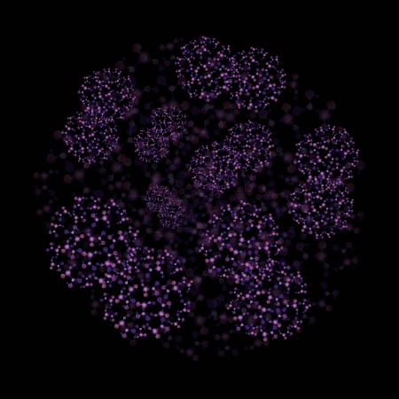group of medical virus closeup