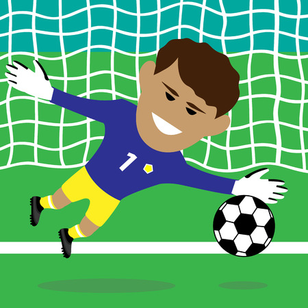 goalkeeper vector illustrationのイラスト素材