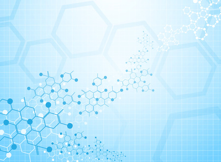 Abstract background medical substance and molecules.のイラスト素材