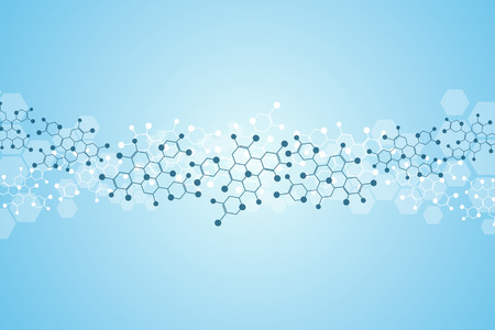Abstract background medical substance and molecules.のイラスト素材
