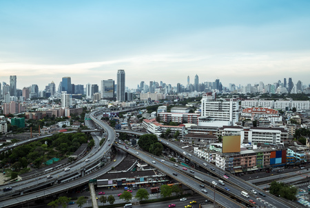 Downtown freeway in daylight Bangkok, capital of Thailandの写真素材