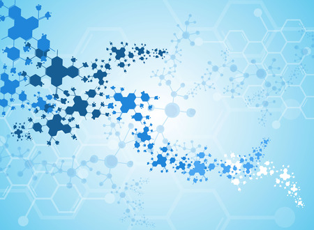 Medical background forms of the molecule.のイラスト素材
