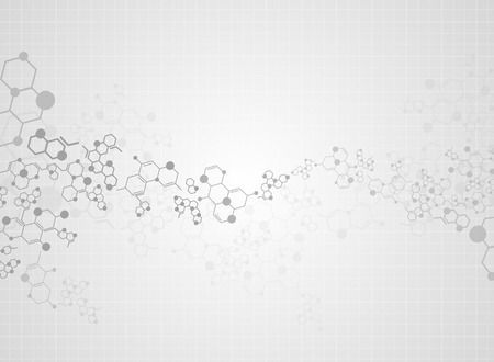 Abstract background medical substance and molecules.のイラスト素材