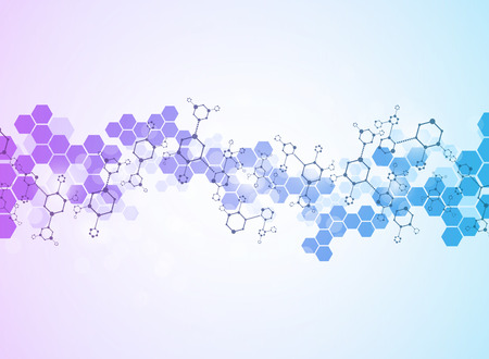 Abstract background medical substance and molecules.