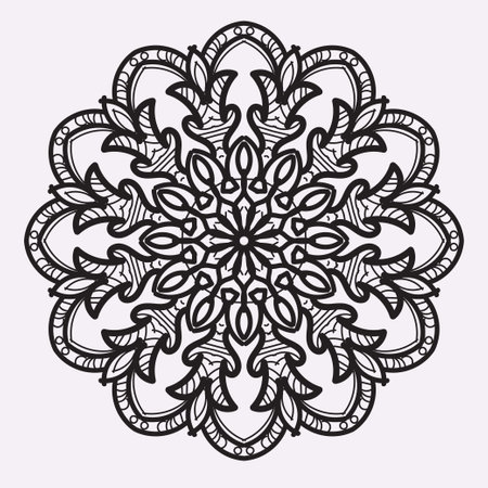 Vector round abstract circle. Mandala style.のイラスト素材
