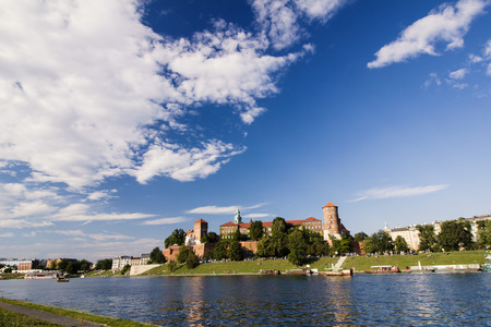 Wawel castle krakow poland river vistaの写真素材