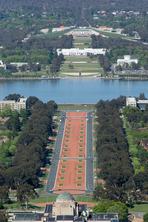 Canberra, Australia - October 13th 2013: View of Canberra from Mt Ainslie Lookoutのeditorial素材