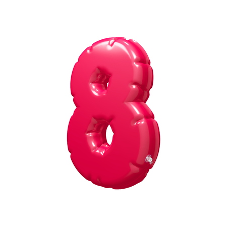 number 8 inflatable balloon 3D renderingの写真素材