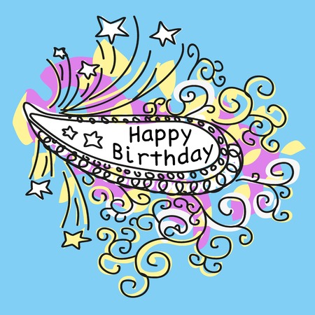 Happy Birthday Card.のイラスト素材