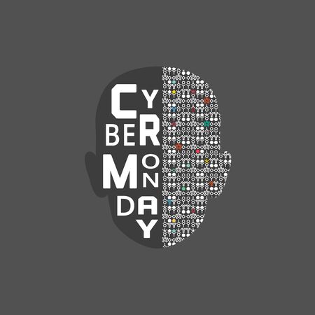 Super sale Concept. Cyber Monday special bonus.のイラスト素材