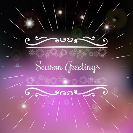 New Year concept.  Happy holiday congratulation greeting card. Christmas wreath frame. Cartoon retro style. Decorative season symbol. Design idea festive party banner background. Vector illustrationのイラスト素材