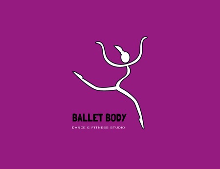 Dance icon concept. Ballet body studio design template.のイラスト素材