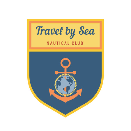 Nautical heraldic emblemのイラスト素材