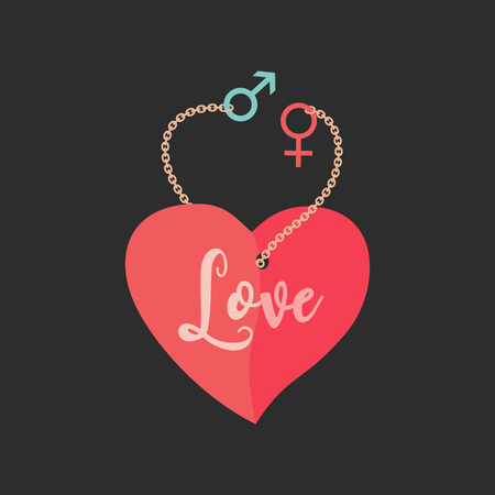 Cartoon love posterのイラスト素材