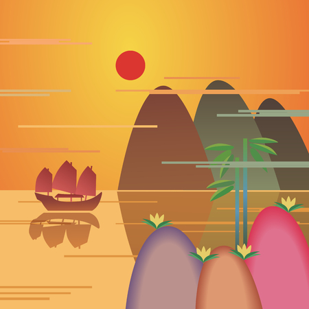 Summer time conceptのイラスト素材