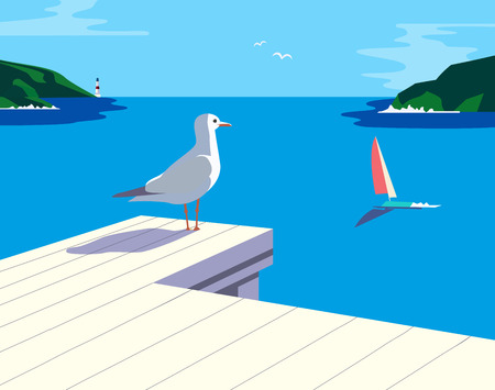 Enjoy the sea lifeのイラスト素材