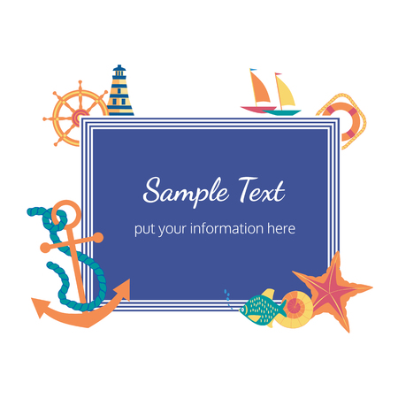 Nautical frame for textのイラスト素材
