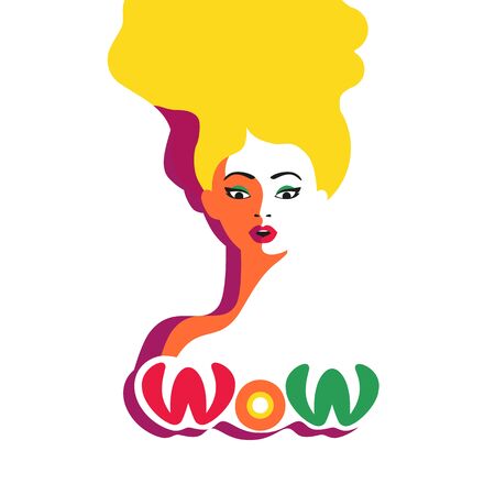 WOW expression illustration.のイラスト素材