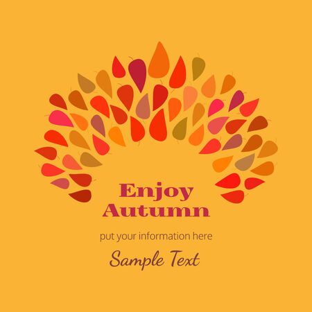 Autumn decorative posterのイラスト素材