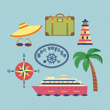 Nautical vintage posterのイラスト素材