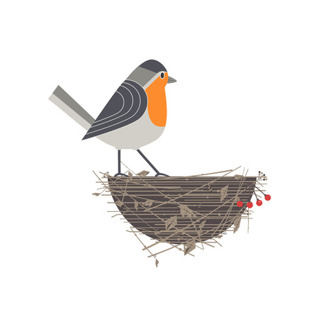 Robin bird icon.のイラスト素材