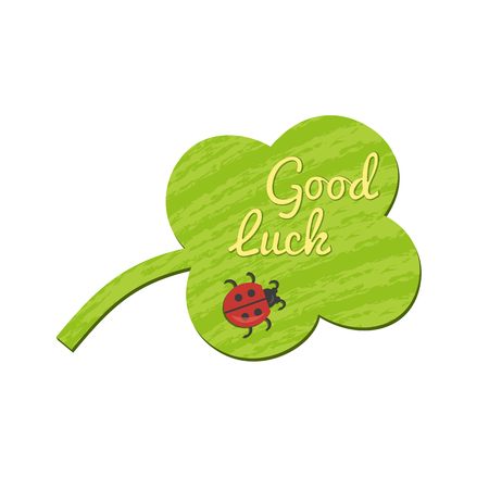 Good Luck wish icon on whiteのイラスト素材