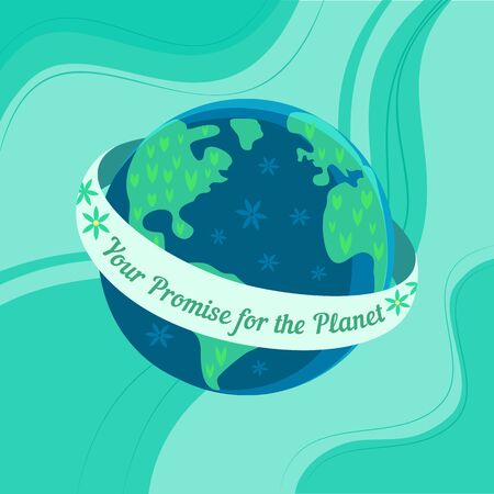 Mother Earth day isolated on plain backgroundのイラスト素材