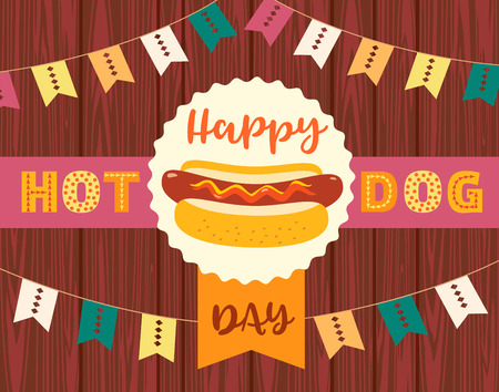 Hot dog conceptのイラスト素材