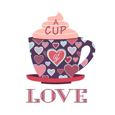 Valentines day cute printable love greeting cardのイラスト素材