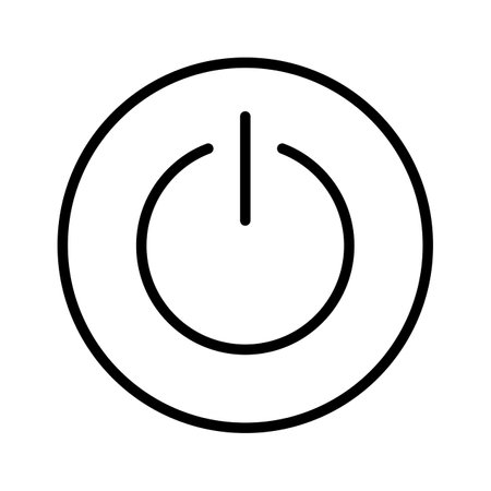Power, interface, button icon vector image. Can also be used for information technology. Suitable for use on web apps, mobile apps and print media.のイラスト素材