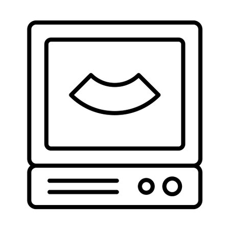 Ultrasound Icon vector image. Can be used for Medical. Suitable for mobile apps, web apps and print media.のイラスト素材