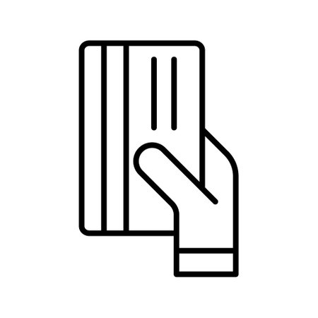 Card, credit card, credit card in hand icon vector image. Can also be used for shopping & ecommerce. Suitable for use on web apps, mobile apps and print media.のイラスト素材