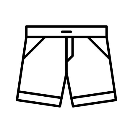 Shorts, oufit, swimming suit Icon vector image. Can be used for Summer & Holidays. Suitable for mobile apps, web apps and print media.のイラスト素材