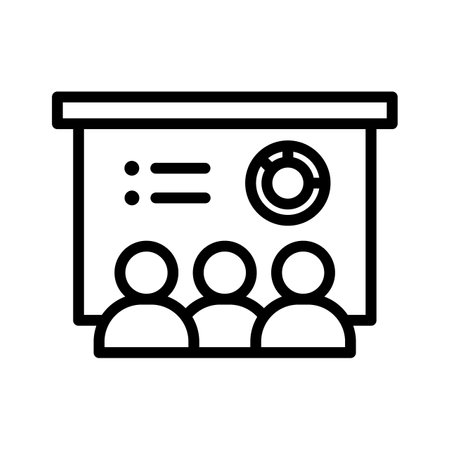 Analytics, training, blackboard icon vector image. Can also be used for Web Marketing. Suitable for use on web apps, mobile apps and print media.のイラスト素材