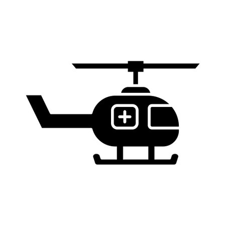 Medical Helicopter Icon vector image. Can be used for Medical. Suitable for mobile apps, web apps and print media.のイラスト素材
