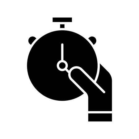Clock, hand, stopwatch icon vector image. Can also be used for customer support. Suitable for use on web apps, mobile apps and print media.のイラスト素材
