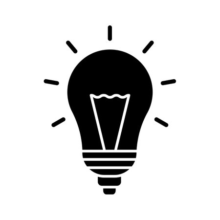 Lightbulb, creative, idea icon vector image. Can also be used for business & office. Suitable for use on web apps, mobile apps and print media.のイラスト素材