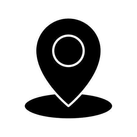Location, pin, pointer icon vector image. Can also be used for Navigation. Suitable for use on web apps, mobile apps and print media.のイラスト素材